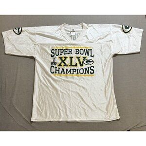 Green Bay Packers Aaron Rodgers‎ #12 Super Bowl XLV Jersey Mens Large White